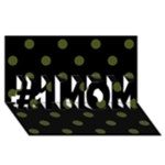 Polka Dots - Army Green on Black #1 MOM 3D Greeting Cards (8x4)