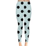 Polka Dots - Black on Light Cyan Women s Leggings