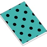 Polka Dots - Black on Verdigris Large Memo Pads