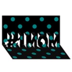 Polka Dots - Teal on Black #1 MOM 3D Greeting Cards (8x4)