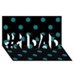 Polka Dots - Teal on Black #1 DAD 3D Greeting Card (8x4)