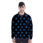 Polka Dots - Cerulean on Black Wind Breaker (Men)