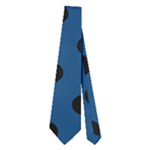 Polka Dots - Black on Dark Cerulean Necktie (Two Side)