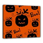 Halloween black pumpkins pattern Canvas 24  x 20 