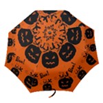 Halloween black pumpkins pattern Folding Umbrellas