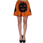 Halloween black pumpkins pattern Skater Skirt