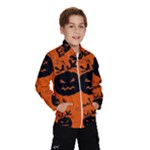 Halloween black pumpkins pattern Wind Breaker (Kids)