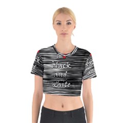 I love black and white 2 Cotton Crop Top from ArtsNow.com