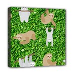 Funny Sloths Mini Canvas 8  x 8  (Stretched)