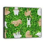 Funny Sloths Canvas 14  x 11  (Stretched)