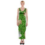 Funny Sloths Fitted Maxi Dress