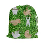 Funny Sloths Drawstring Pouch (XXL)