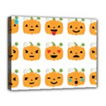 Halloween Pumpkin Emojis Canvas 14  x 11  (Stretched)