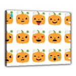 Halloween Pumpkin Emojis Canvas 20  x 16  (Stretched)