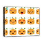 Halloween Pumpkin Emojis Deluxe Canvas 20  x 16  (Stretched)