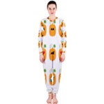 Halloween Pumpkin Emojis OnePiece Jumpsuit (Ladies)