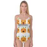 Halloween Pumpkin Emojis Camisole Leotard 