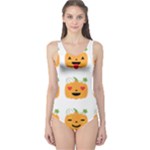 Halloween Pumpkin Emojis One Piece Swimsuit