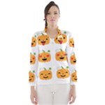 Halloween Pumpkin Emojis Wind Breaker (Women)