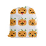 Halloween Pumpkin Emojis Drawstring Pouch (XL)