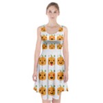 Halloween Pumpkin Emojis Racerback Midi Dress