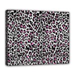 Pink Leopard Print Deluxe Canvas 24  x 20  (Stretched)