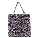 Pink Leopard Print Grocery Tote Bag