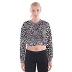 Pink Leopard Print Women s Cropped Sweatshirt