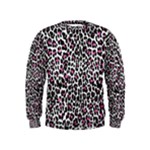 Pink Leopard Print Kids  Sweatshirt