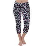 Pink Leopard Print Capri Winter Leggings 