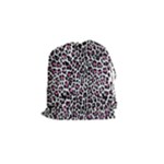 Pink Leopard Print Drawstring Pouch (Small)