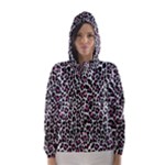 Pink Leopard Print Hooded Wind Breaker (Women)