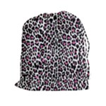 Pink Leopard Print Drawstring Pouch (XXL)