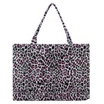 Pink Leopard Print Medium Zipper Tote Bag