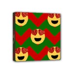 Christmas Heart Eye Emoji Mini Canvas 4  x 4  (Stretched)