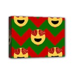 Christmas Heart Eye Emoji Mini Canvas 7  x 5  (Stretched)