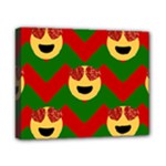 Christmas Heart Eye Emoji Canvas 10  x 8  (Stretched)