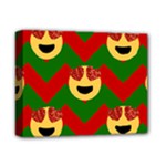 Christmas Heart Eye Emoji Deluxe Canvas 14  x 11  (Stretched)