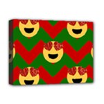 Christmas Heart Eye Emoji Deluxe Canvas 16  x 12  (Stretched) 