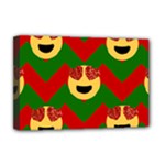 Christmas Heart Eye Emoji Deluxe Canvas 18  x 12  (Stretched)