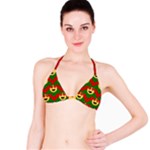 Christmas Heart Eye Emoji Bikini Top