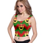 Christmas Heart Eye Emoji Crop Top