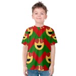 Christmas Heart Eye Emoji Kids  Cotton Tee