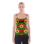 Christmas Heart Eye Emoji Spaghetti Strap Top