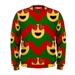 Christmas Heart Eye Emoji Men s Sweatshirt