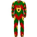 Christmas Heart Eye Emoji OnePiece Jumpsuit (Men)