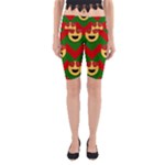 Christmas Heart Eye Emoji Yoga Cropped Leggings