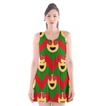 Christmas Heart Eye Emoji Scoop Neck Skater Dress