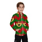 Christmas Heart Eye Emoji Wind Breaker (Kids)