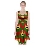 Christmas Heart Eye Emoji Racerback Midi Dress